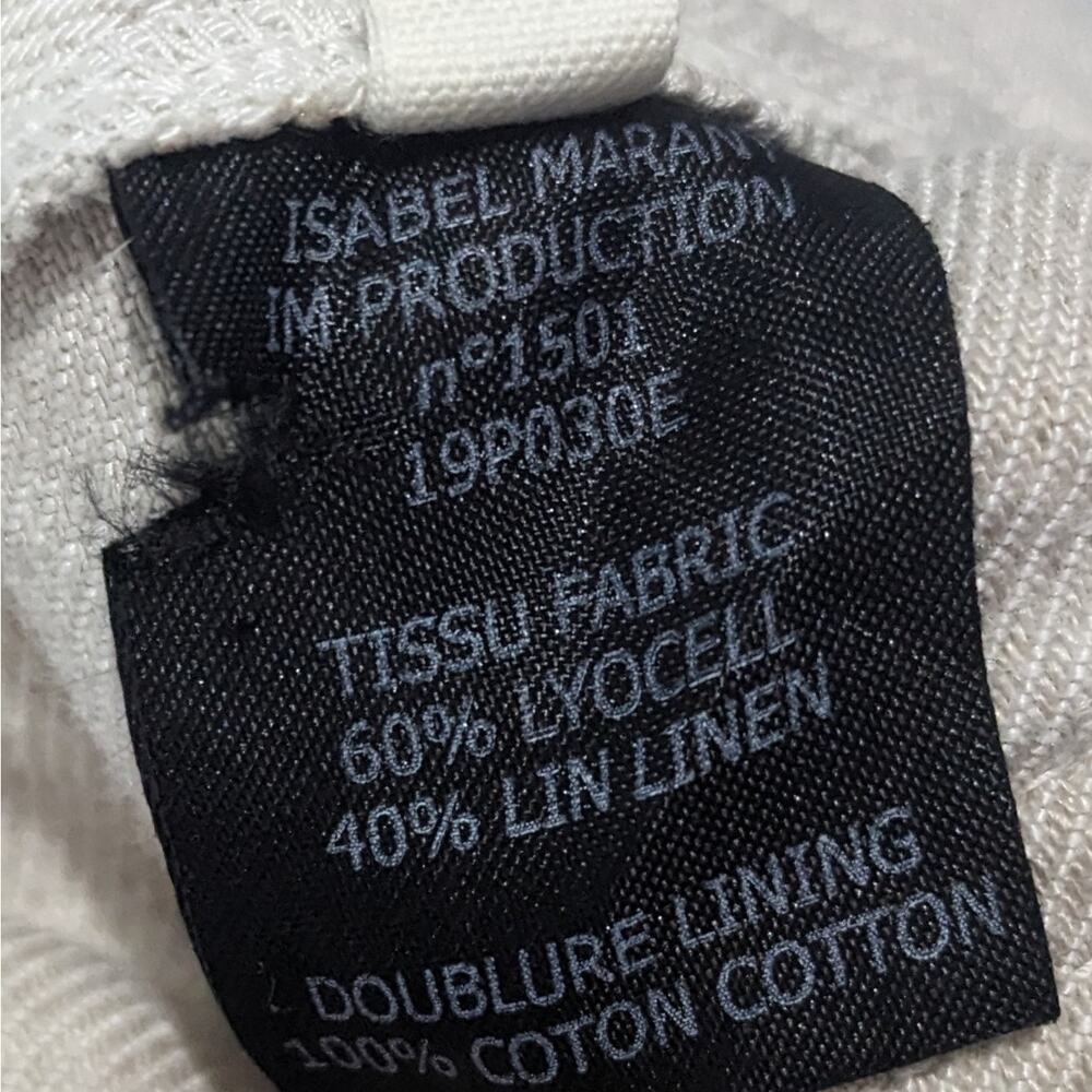 Isabel Marant Etoile Lago Linen Trousers Pants Ecru Cream Women's 36 / US Small - Picture 11 of 15